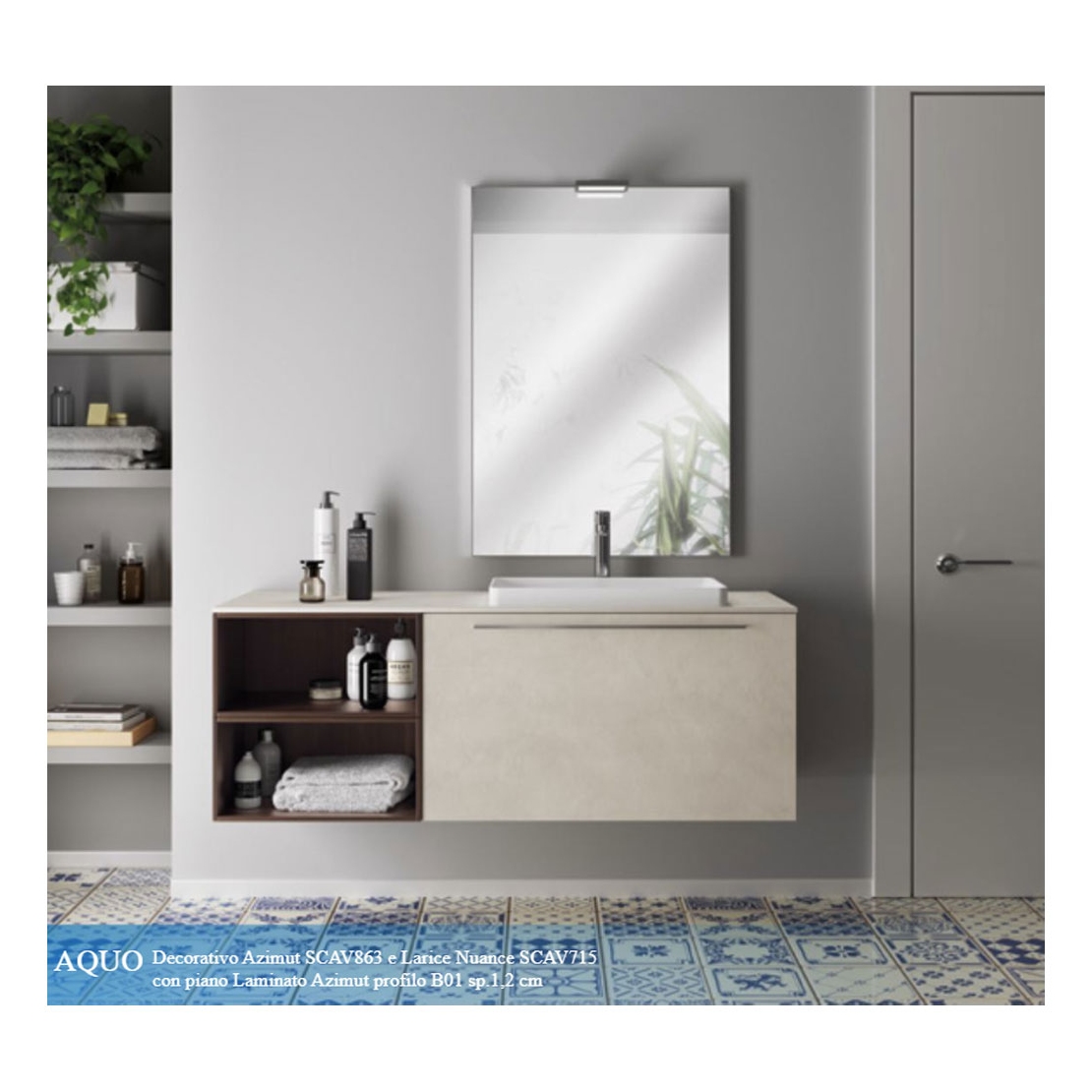 Lavabo appoggio Zante 58x37 bianco lucido arredo bagno